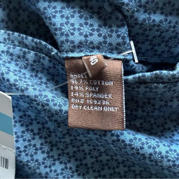 J. McLaughlin Lisbon H Navy solid soft cotton blend unstructured blazer| size 40 - Picture 14 of 16